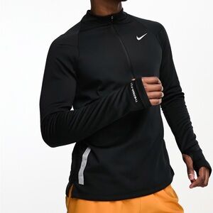 Nike Black Therma-Fit Running Division 1/2 Zip Pullover Shirt S